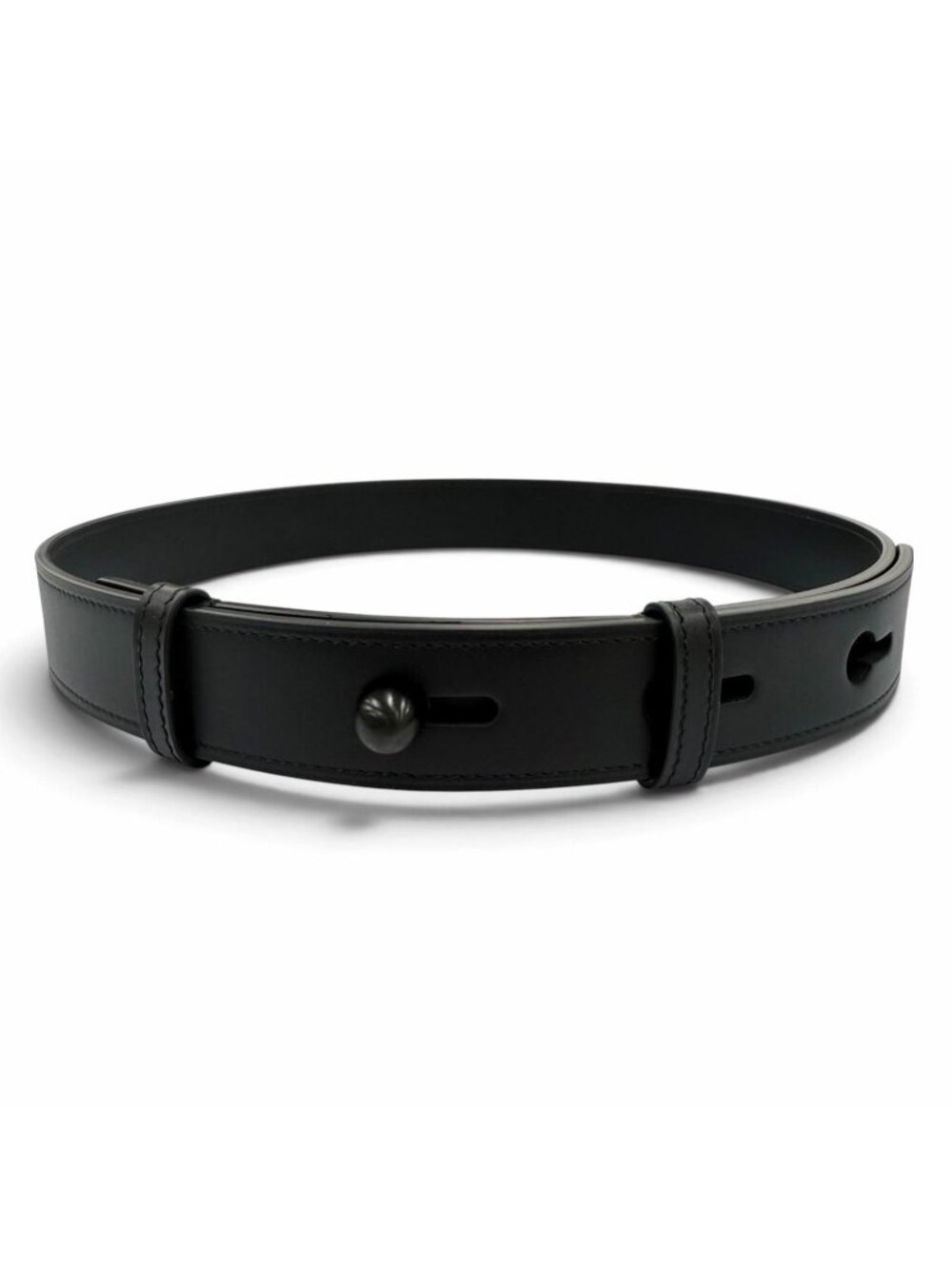 Loewe Embossed Logo Design Anagram Leather Belt Black 80/32